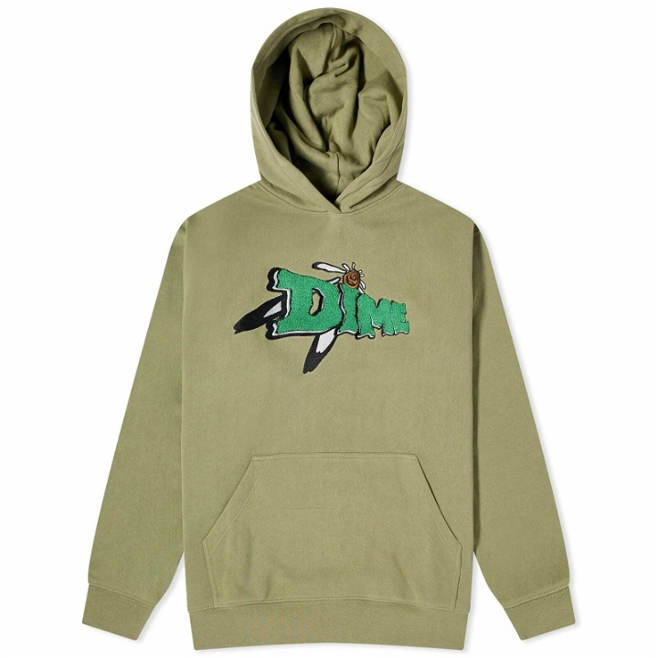 Photo: Dime Men's Encino Chenille Hoodie in Army Green