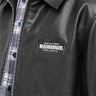 Neighborhood Men's Single Leather Jacket in Black