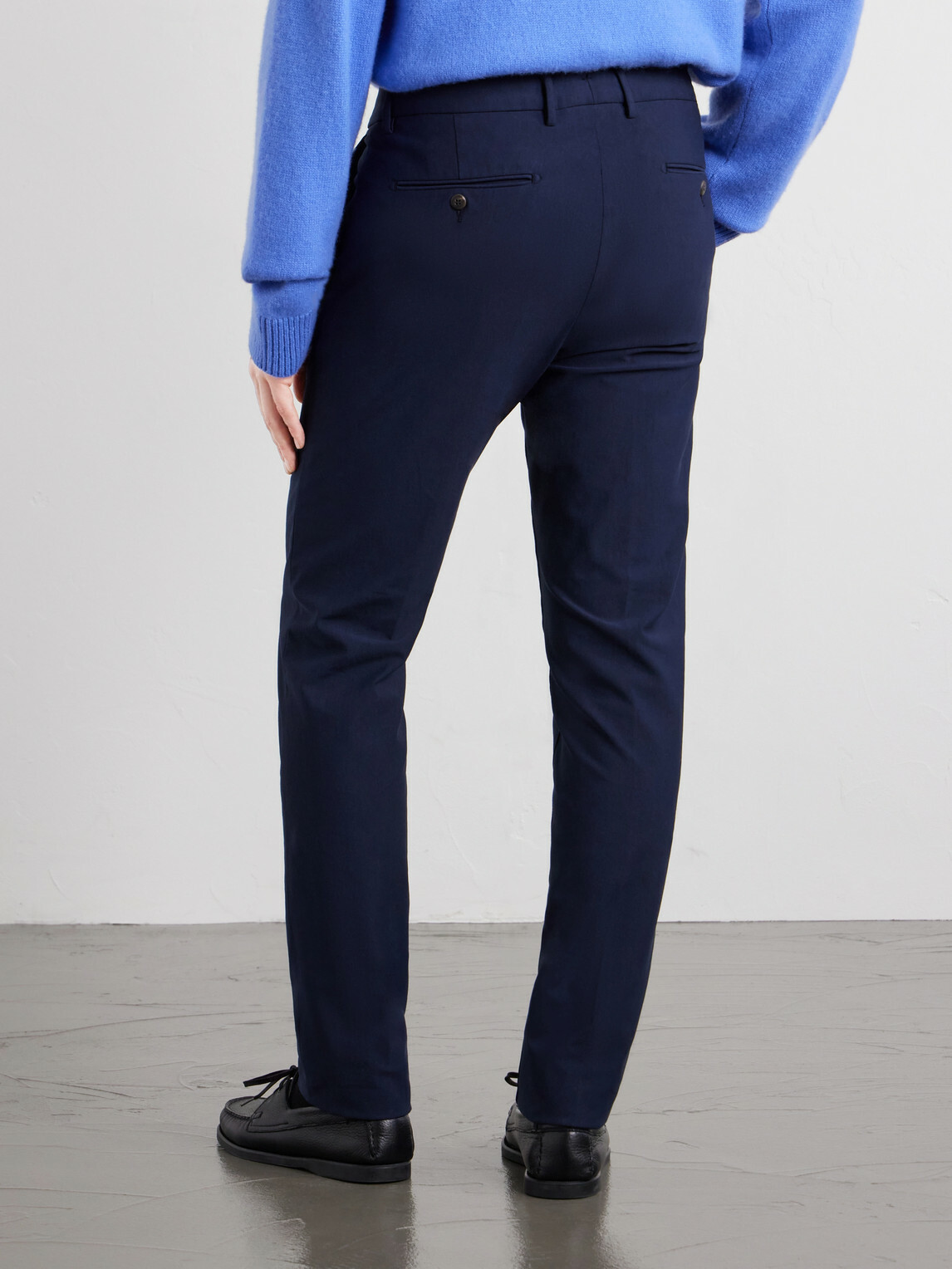Eleventy - Straight-Leg Cotton-Blend Twill Chino - Blue