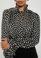 Chloe Polka dot Silk Blouse Black