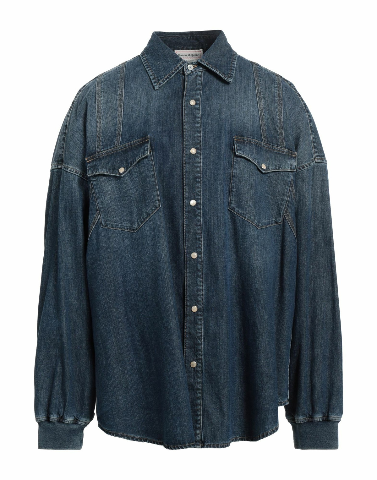 Mcqueen Mens Denim shirt in Blue