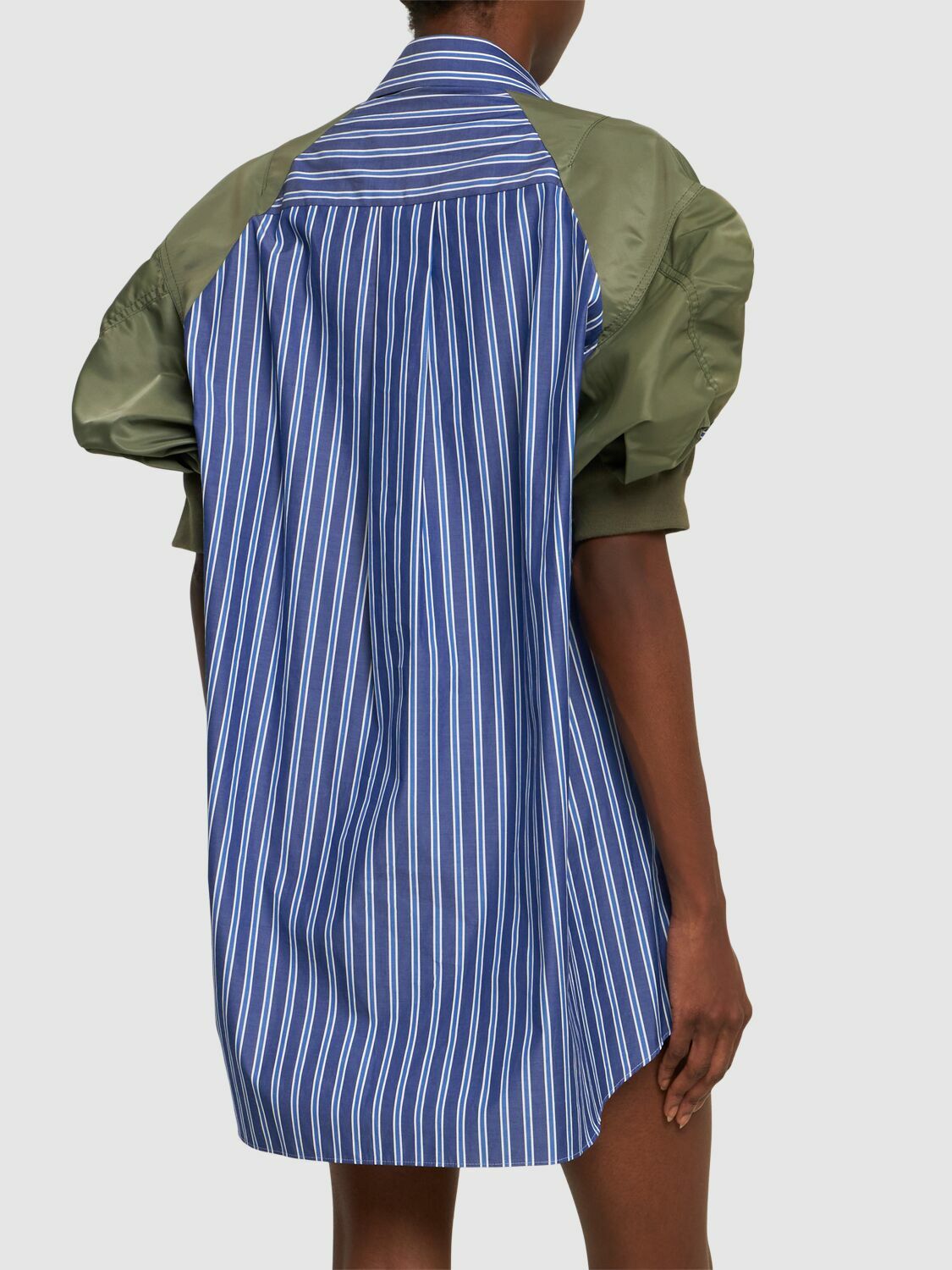 Sacai】Cotton Poplin x Nylon Twill Dress Cotton Poplin x Nylon