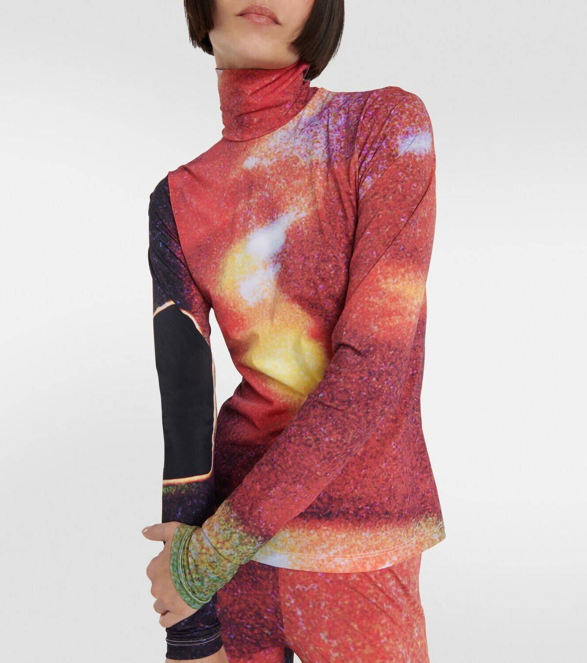 MM6 Maison Margiela Printed turtleneck top