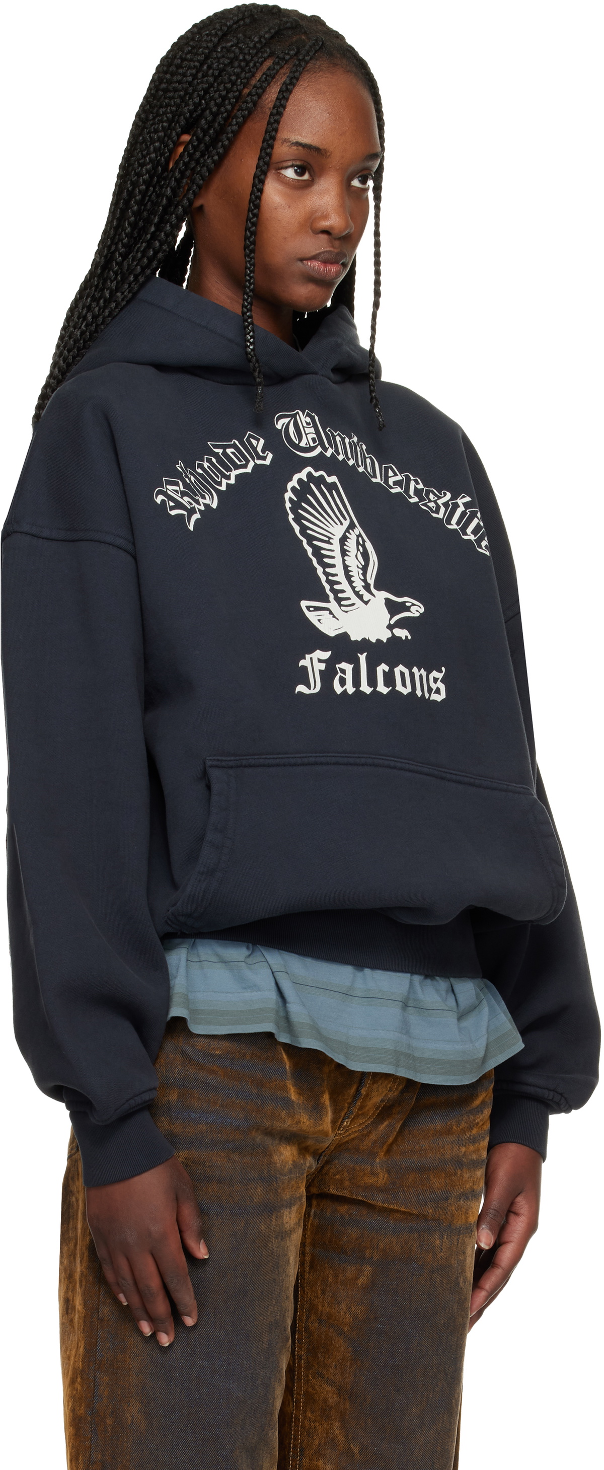 Rhude Black 'Collegiate Falcons' Hoodie