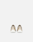 Pinko Knit Low Top Sneakers With Mirror Finish Inserts Platinum