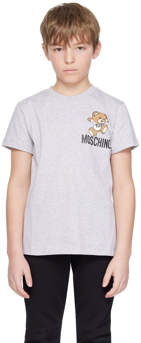 Moschino Girls Teddy Bear T-Shirt in Purple