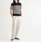 John Smedley - Rill Striped Sea Island Cotton Polo Shirt - Blue