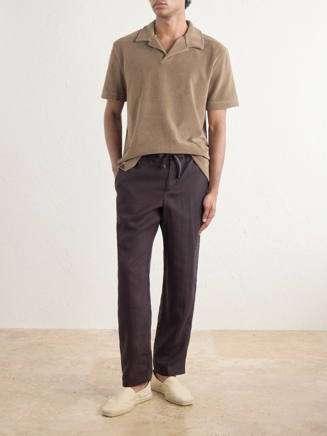 Orlebar Brown - Cotton-Terry Polo-Shirt - Brown