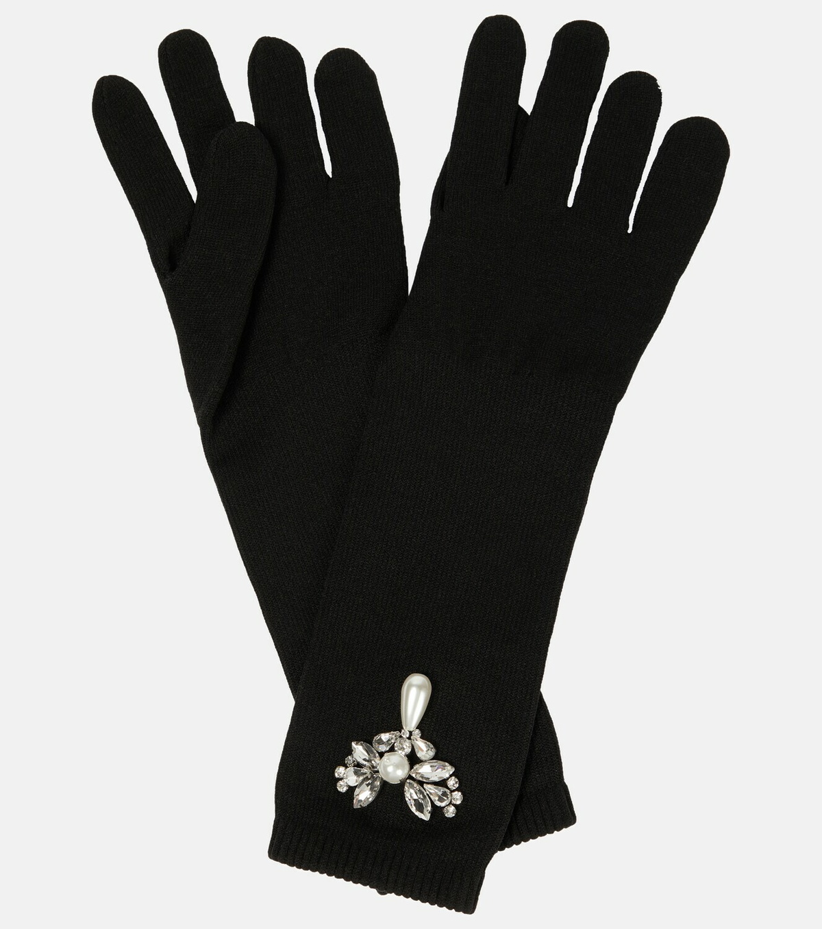 Simone Rocha - Embellished knit gloves