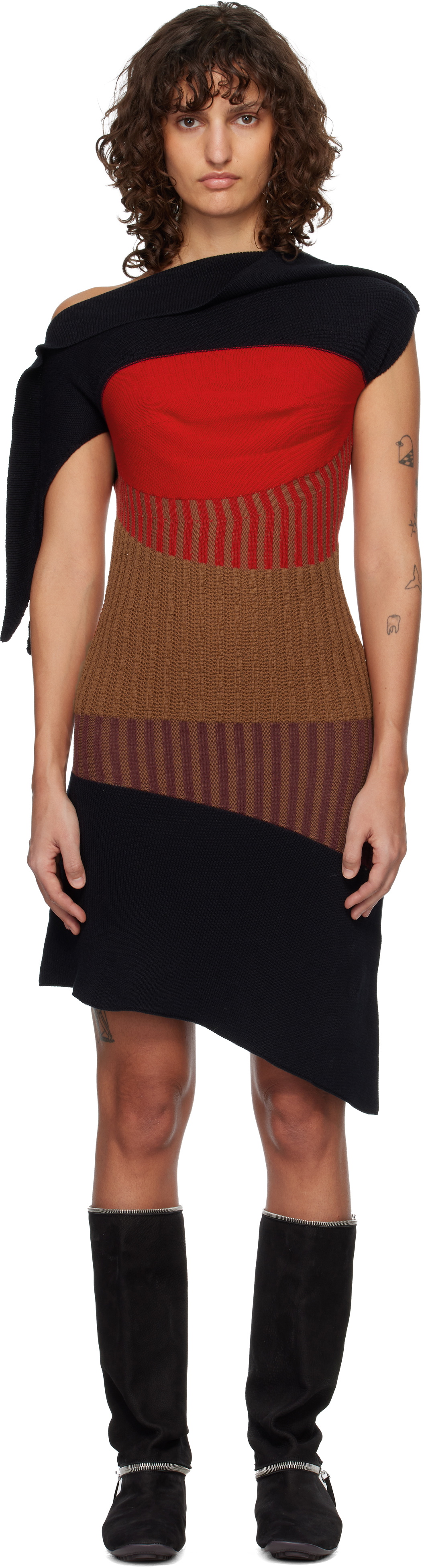 Kiko Kostadinov Multicolor Lemoyne Knitted Midi Dress