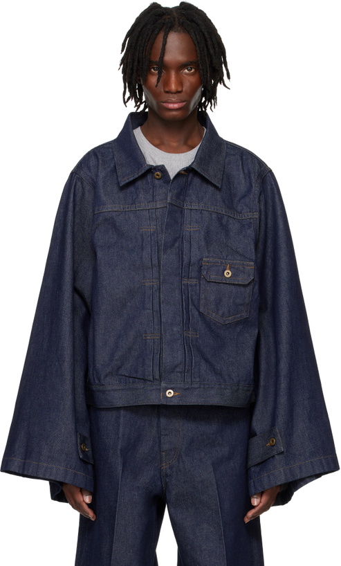 Photo: RAINMAKER KYOTO Indigo N-Sleeve Denim Trucker Jacket