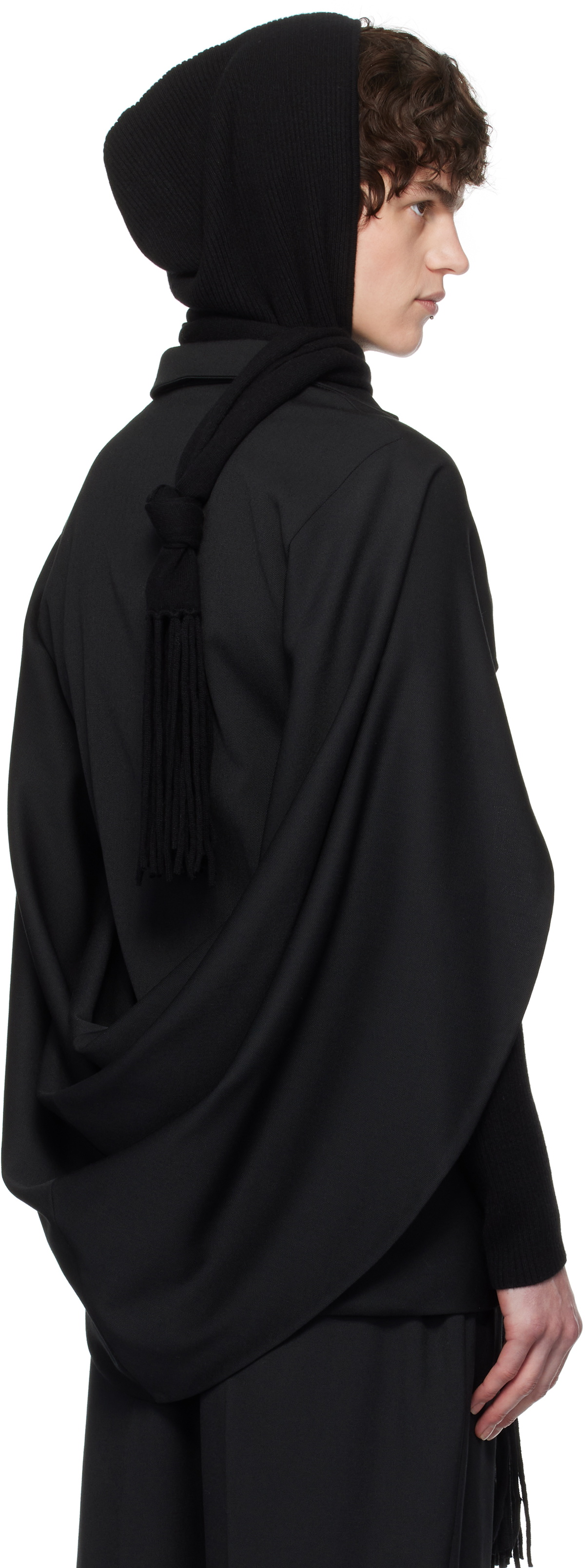 AARON ESH Black Draped Back Blazer