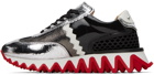 Christian Louboutin Black & Silver Loubishark Sneakers