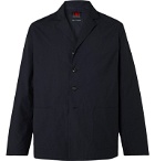 The Workers Club - Camp-Collar Unstructured Twill Blazer - Blue