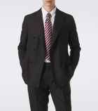 Lardini Checked double-breasted virgin wool suit