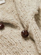 Visvim - Shawl-Collar Natural-Dyed Mélange Wool Cardigan - Neutrals
