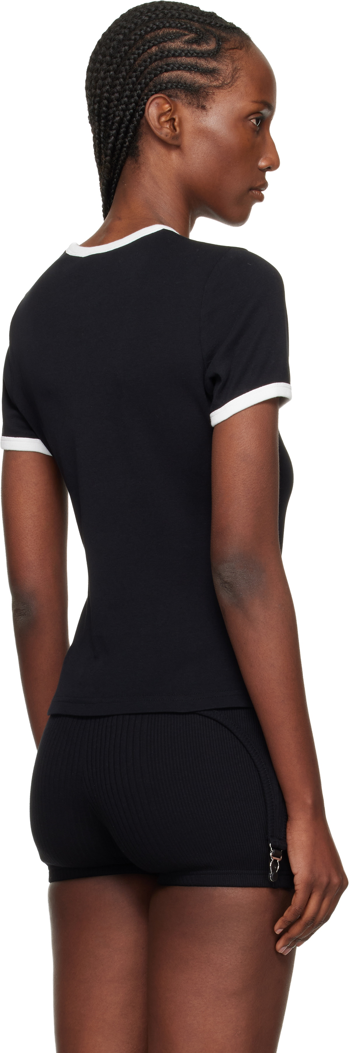 Courrèges Black Signature Contrast T-shirt