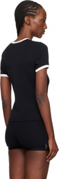 Courrèges Black Signature Contrast T-shirt