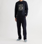 LOEWE - Slim-Fit Logo-Embroidered Loopback Cotton-Jersey Sweatshirt - Blue