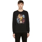 Paul Smith Black Embroidered Monkey Sweatshirt