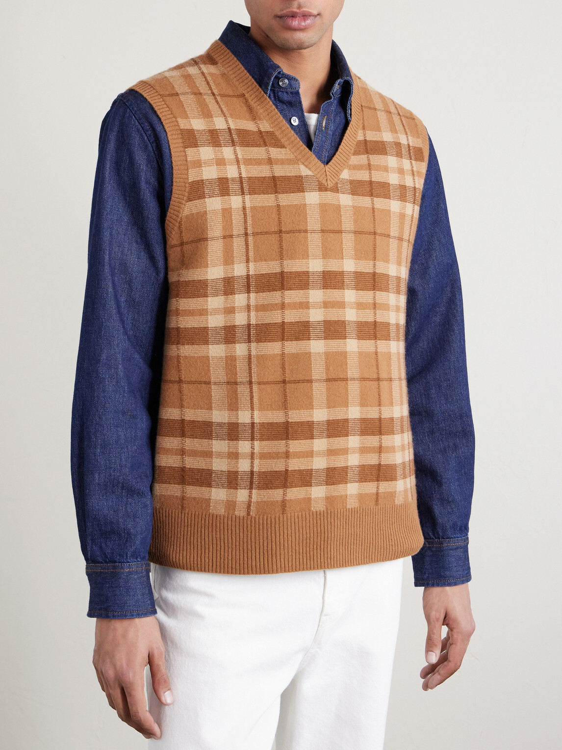 Polo Ralph Lauren - Checked Cashmere Vest - Brown