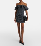 Marant Etoile Davilia draped polka-dot cotton minidress