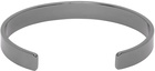 MM6 Maison Margiela Gunmetal Minimal Cuff Bracelet