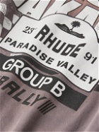 Rhude - Dakar 91 Logo-Print Cotton-Jersey Sweatshirt - Gray