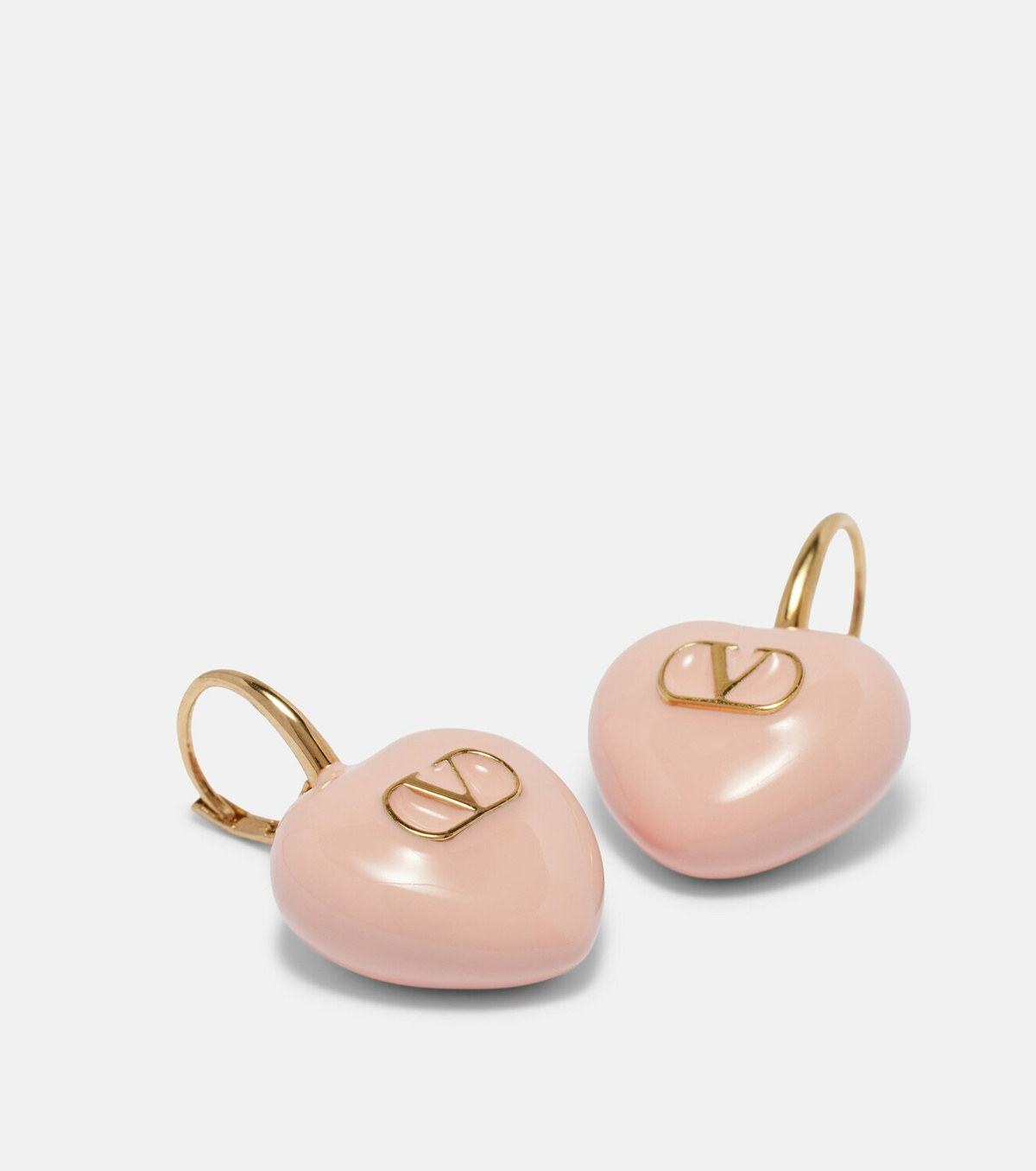 Valentino Cœur Royal VLogo enamel earrings