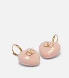 Valentino Cœur Royal VLogo enamel earrings