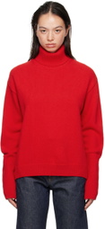 BITE Red Fine Wool Knit Turtleneck