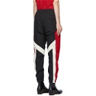 Moschino Black and Red Broken Logo Track Pants