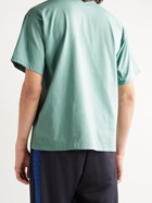 ADIDAS ORIGINALS - Adicolor Premium Logo-Appliquéd Organic Cotton-Jersey T-Shirt - Green