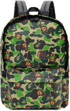 BAPE Green & Beige Baby Milo ABC Camo Large Backpack
