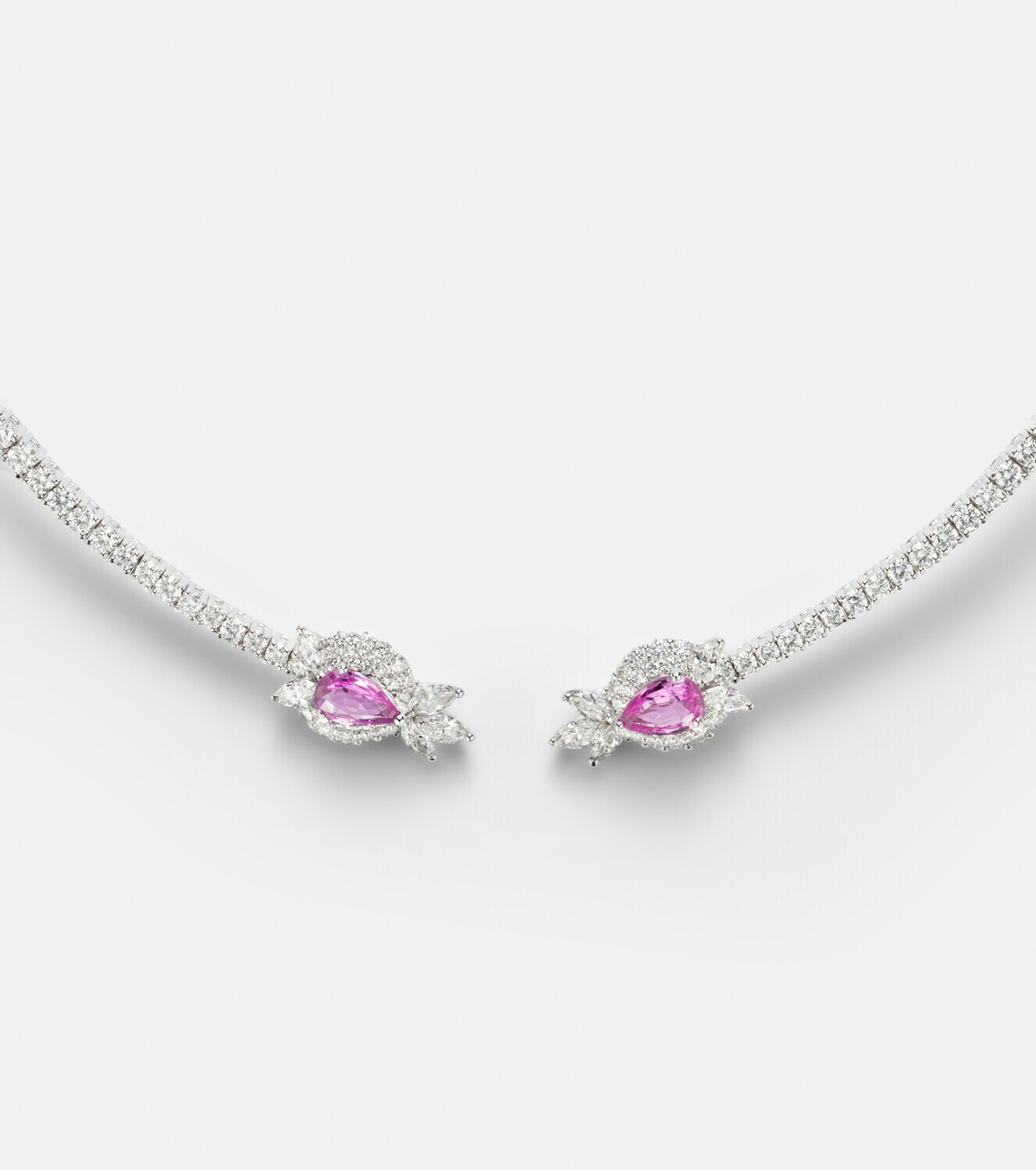 Yeprem Reign Supreme 18kt white gold choker with sapphire and diamonds