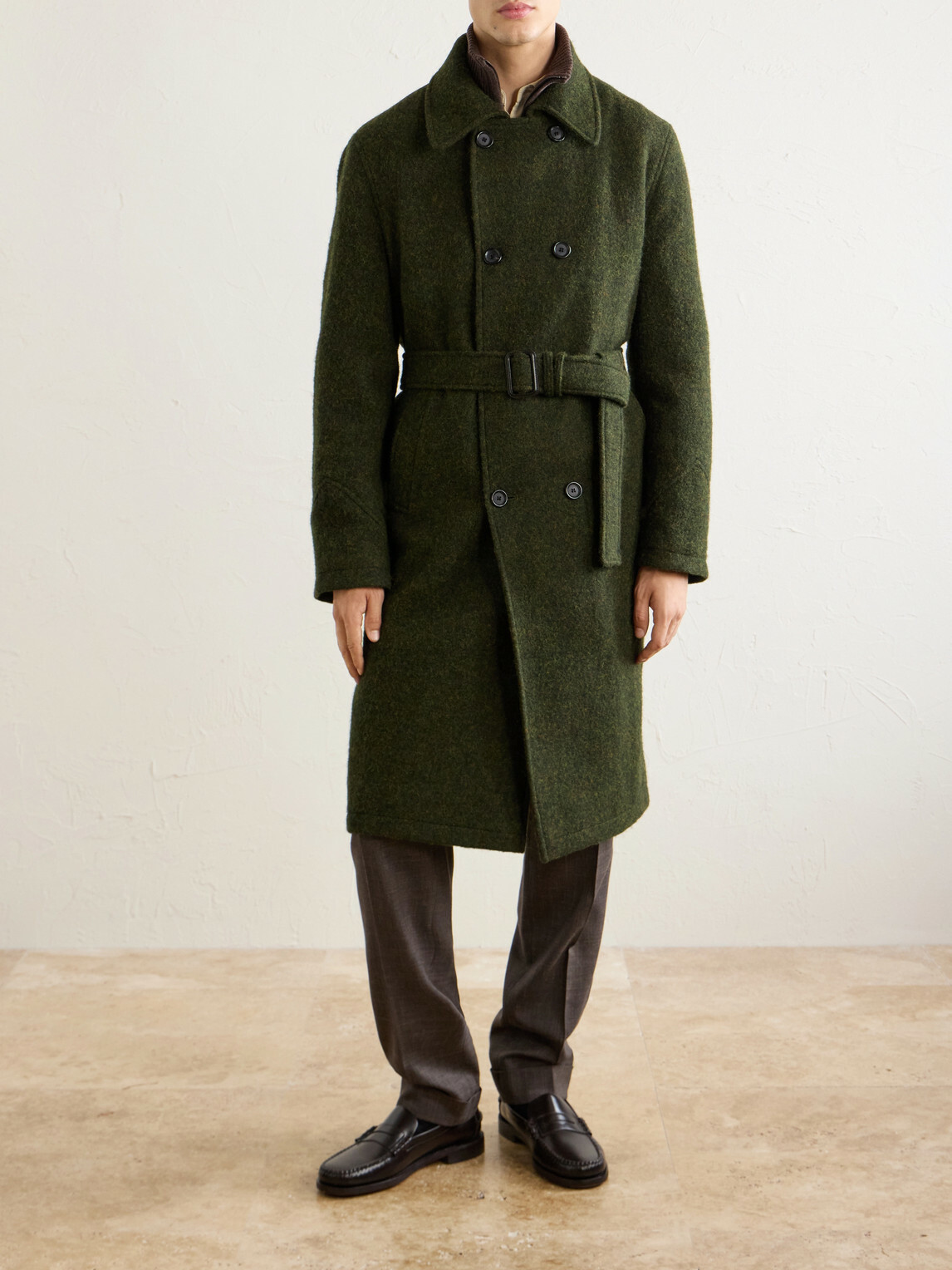 Oliver Spencer - Morgan Double-Breasted Wool Coat - Green