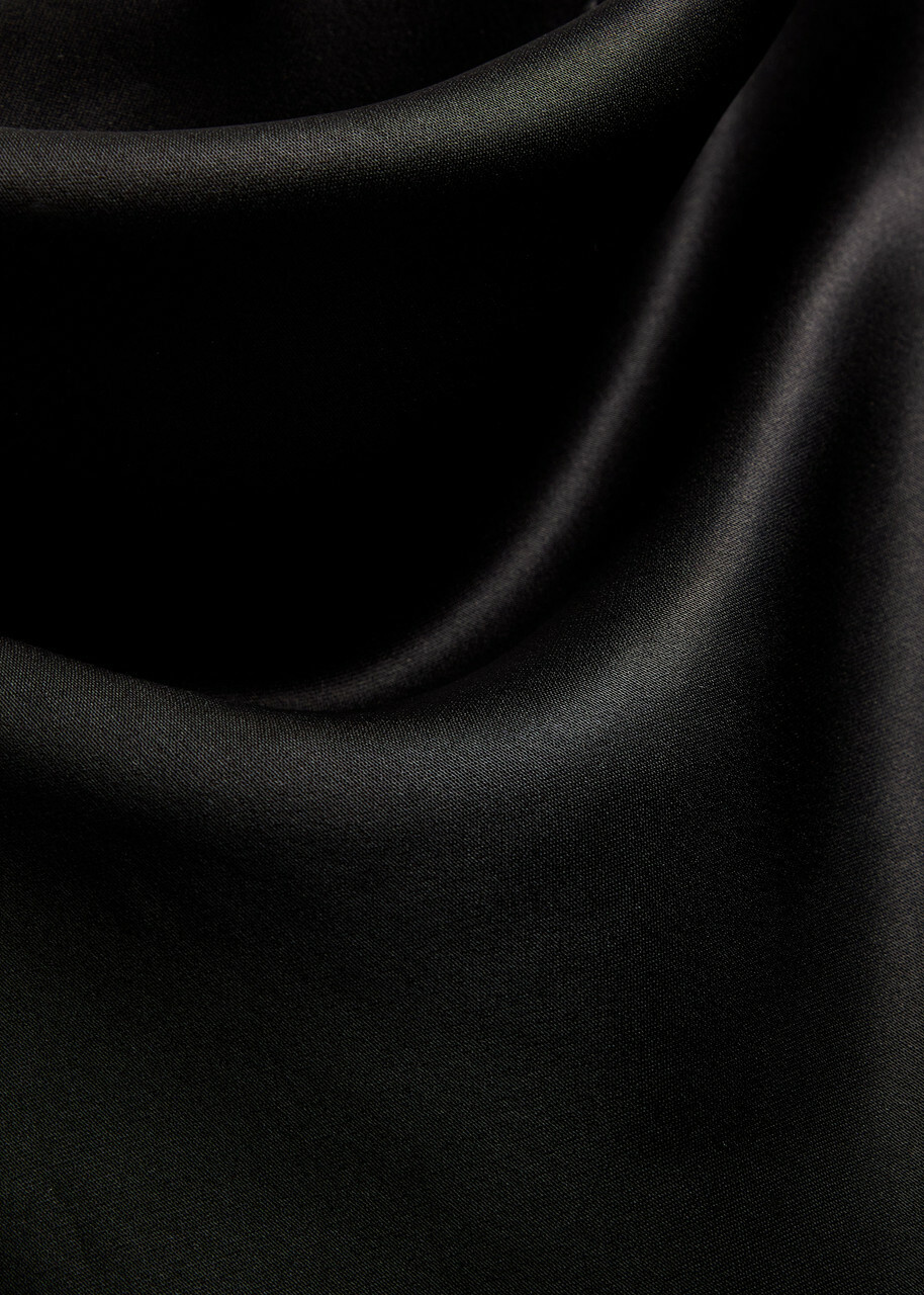 Reformation Pike Draped Satin Mini Dress Black
