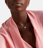 Yvonne Léon Crabe Coquillage 9kt gold pendant necklace with turquoise and diamonds