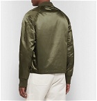 Officine Generale - Satin Bomber Jacket - Army green