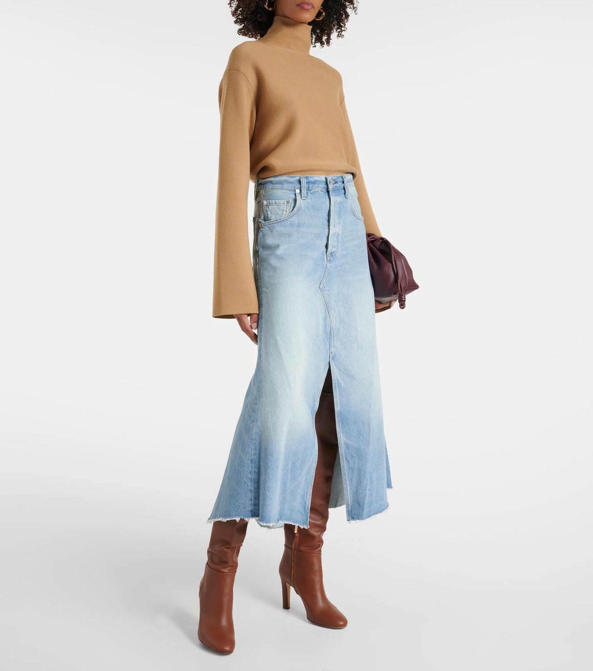 Citizens of Humanity Mina Reworked denim midi skirt