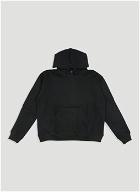 Snap Fastening Hooded Sweatshirt in Black