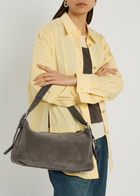 Lemaire Belted Baguette Suede Shoulder bag - Brown - One Size