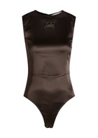 Bettter Smoked Stretch-satin Bodysuit Dark Brown