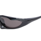 Balenciaga Men's Runner Cat Eye Glasses in Black 
