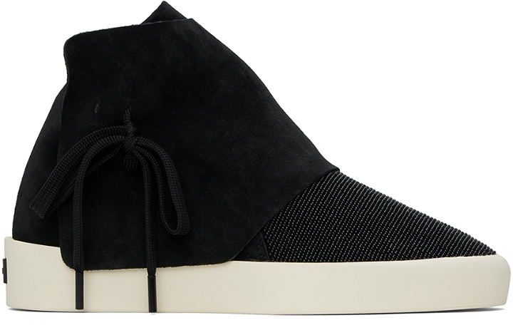 Photo: Fear of God Black Moc Mid Sneakers