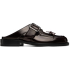 Marni Burgundy Bambi Buckle Slip-on Loafers