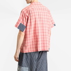 Story mfg. Men's PA Shirt in Pink Handloom Picnic