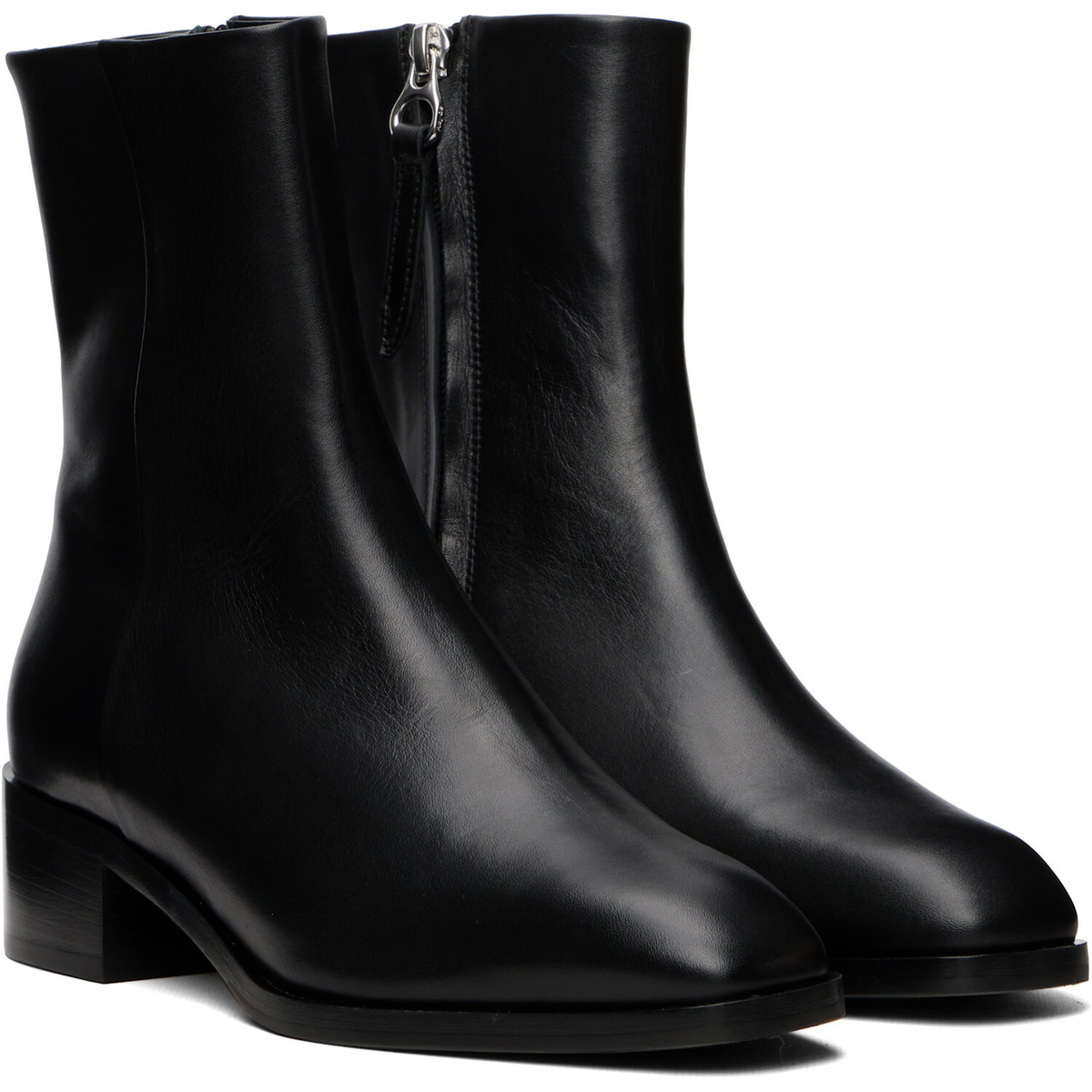 Aeyde Black Lee Leather Ankle Boots