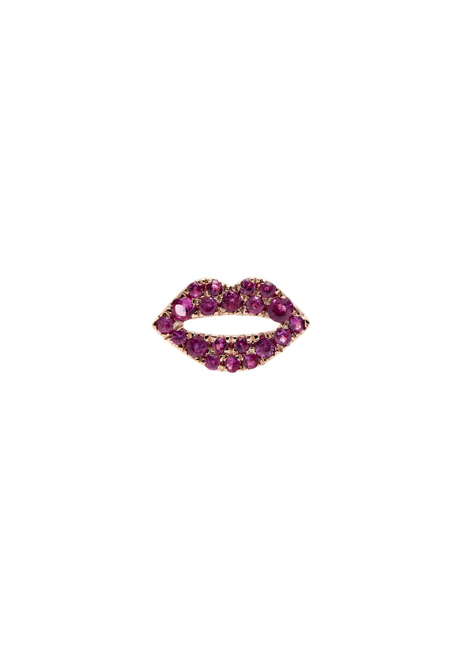 Roxanne First Scarlett Kiss 14kt Rose Gold Single Stud Earring - Pink - One Size