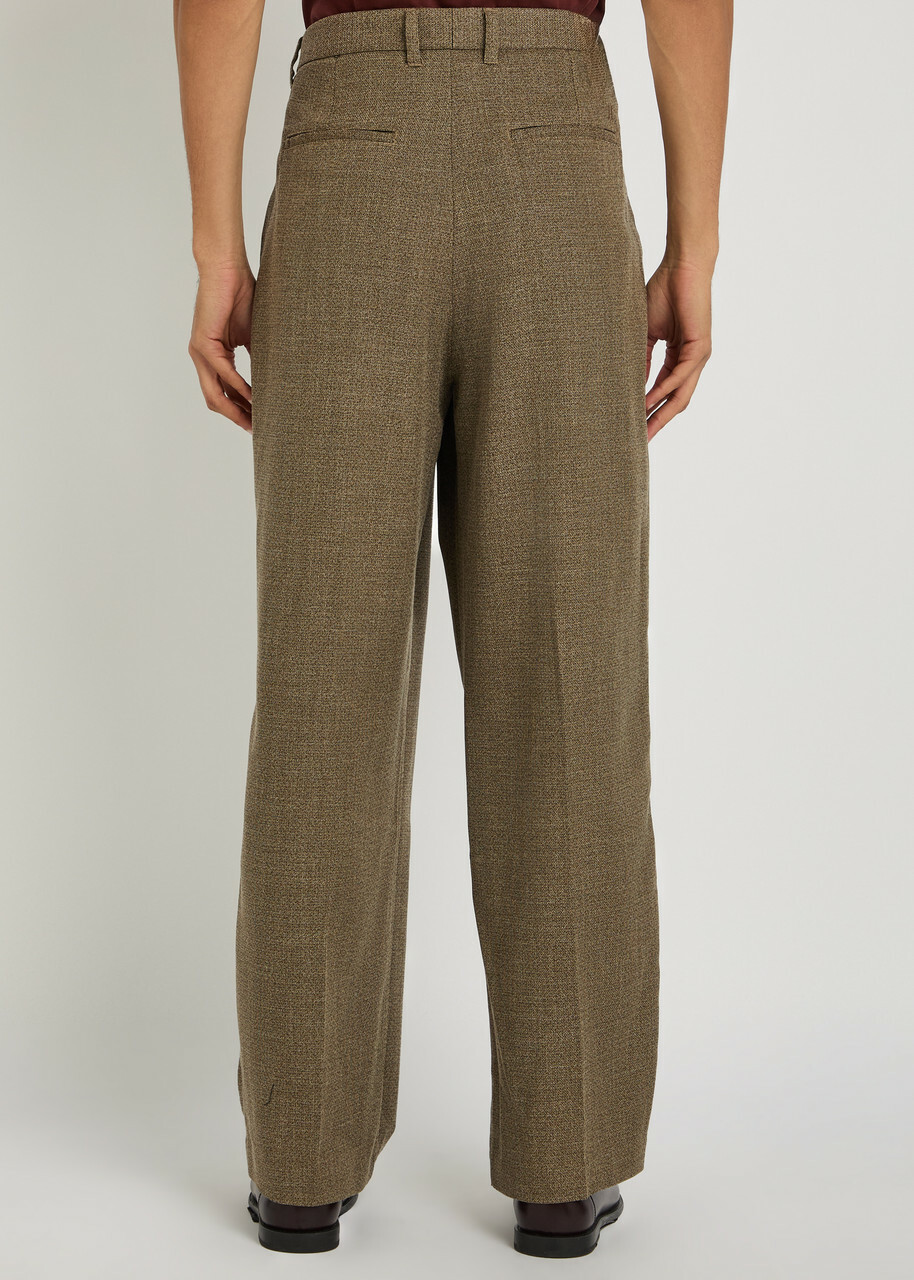 Les Deux Randall Straight-leg Woven Trousers Khaki